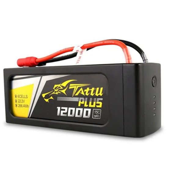 Heiße Verkäufe Tattu Plus 12000mAh 22,2 V 15C 6 S1P Lipo Smart Akku mit AS150 XT150 Stecker Fpv Batterie RC